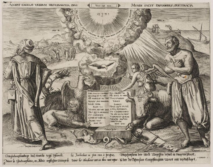 Allegorical subject with description in Dutch, French and German top image