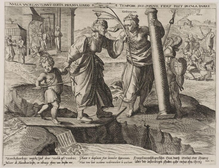 Allegorical subject with description in Dutch, French and German top image