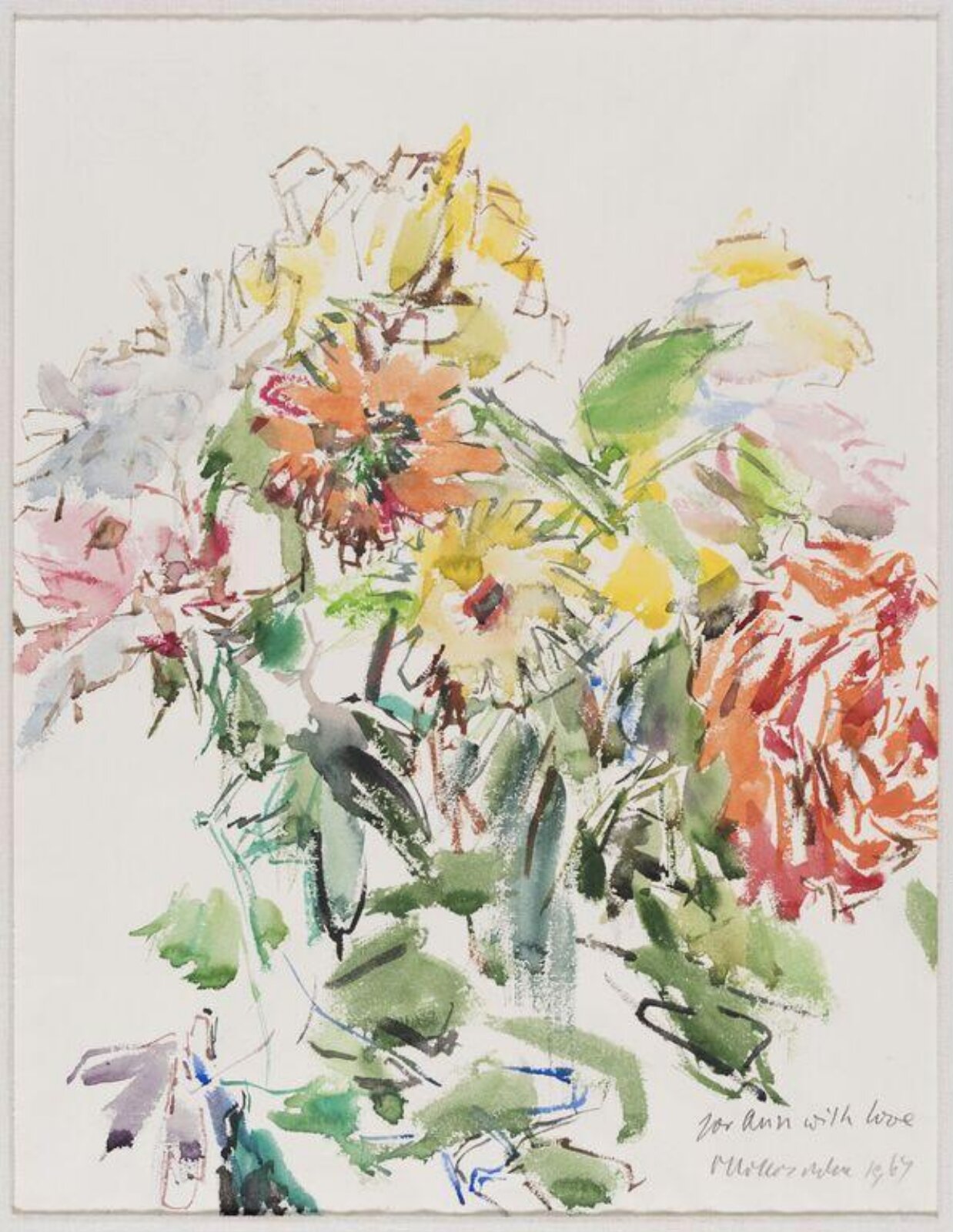 Watercolour, Oskar Kokoschka, 1967