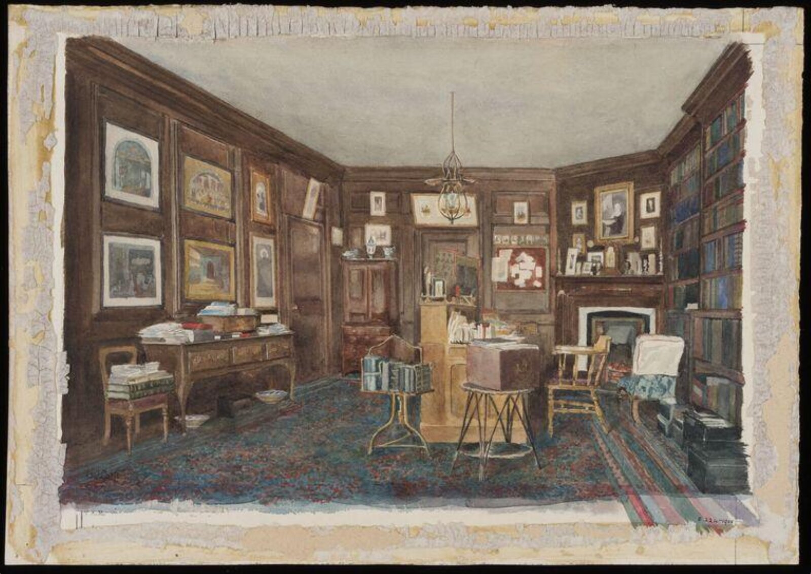 Canon Valpy's study, Beatrice Olive Corfe, ca. 1900