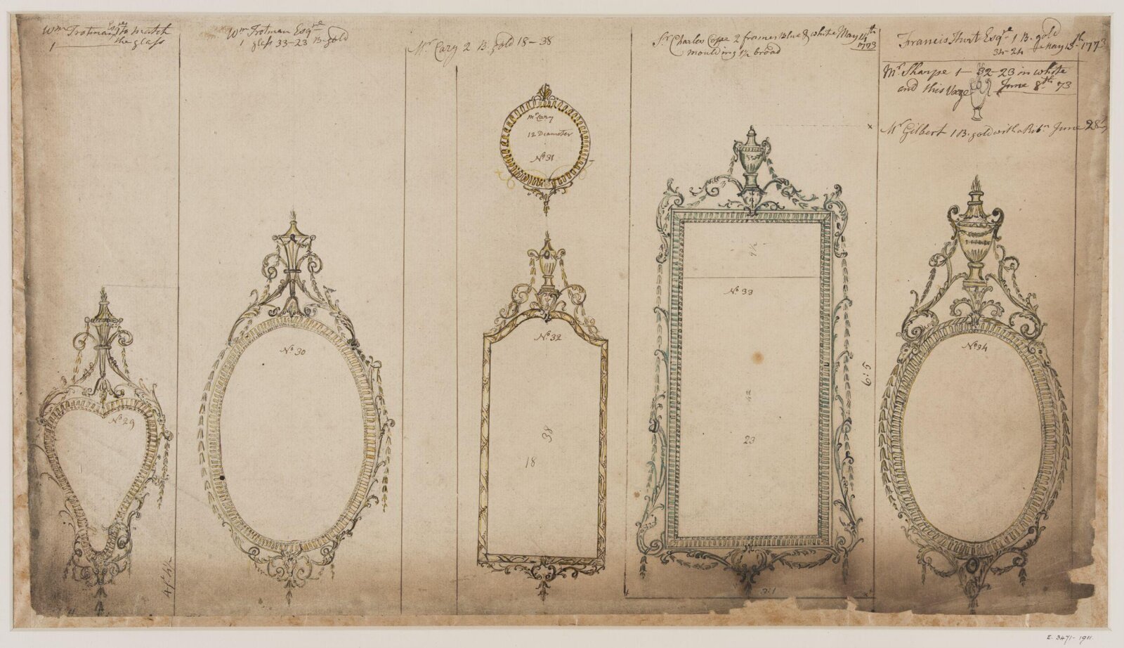 Drawing, workshop of John Linnell, mid 1770s