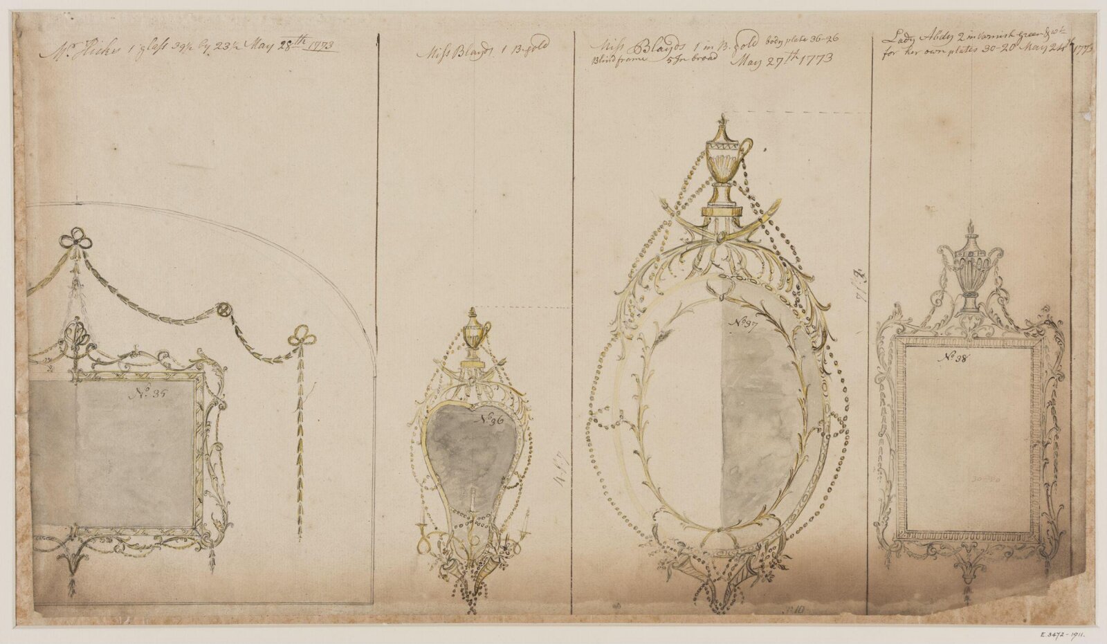 Drawing, workshop of John Linnell, mid 1770s