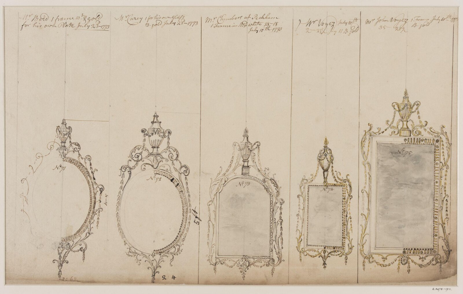 Drawing, workshop of John Linnell, mid 1770s