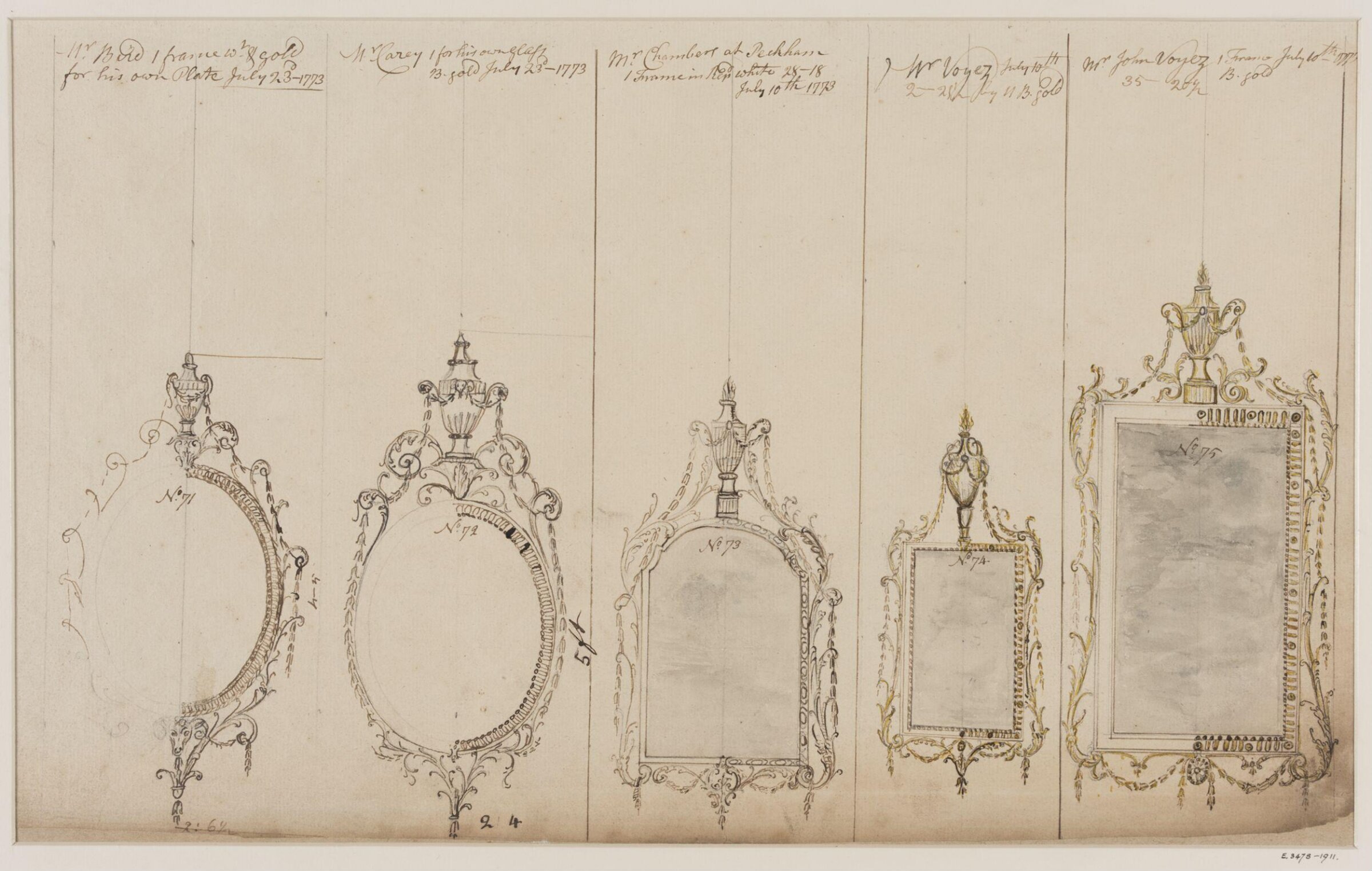 Drawing, workshop of John Linnell, mid 1770s