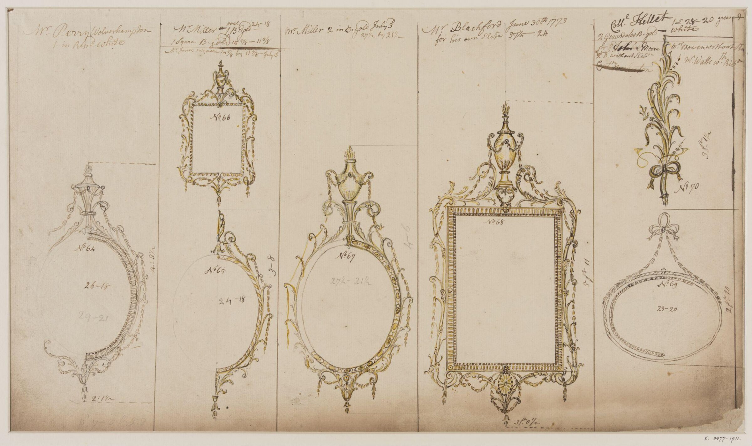 Drawing, workshop of John Linnell, June 1773 to July 1773