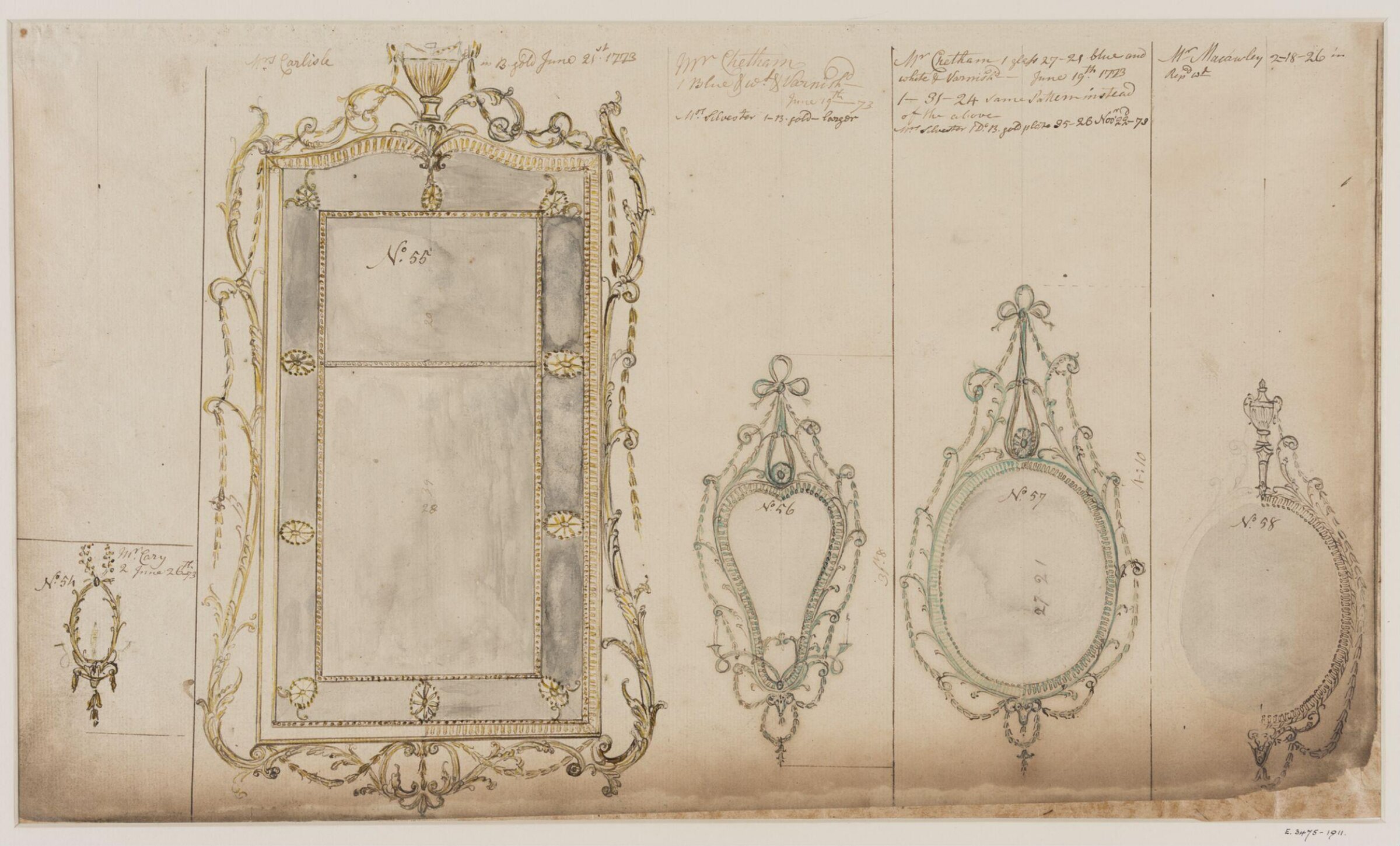 Drawing, workshop of John Linnell, 1773