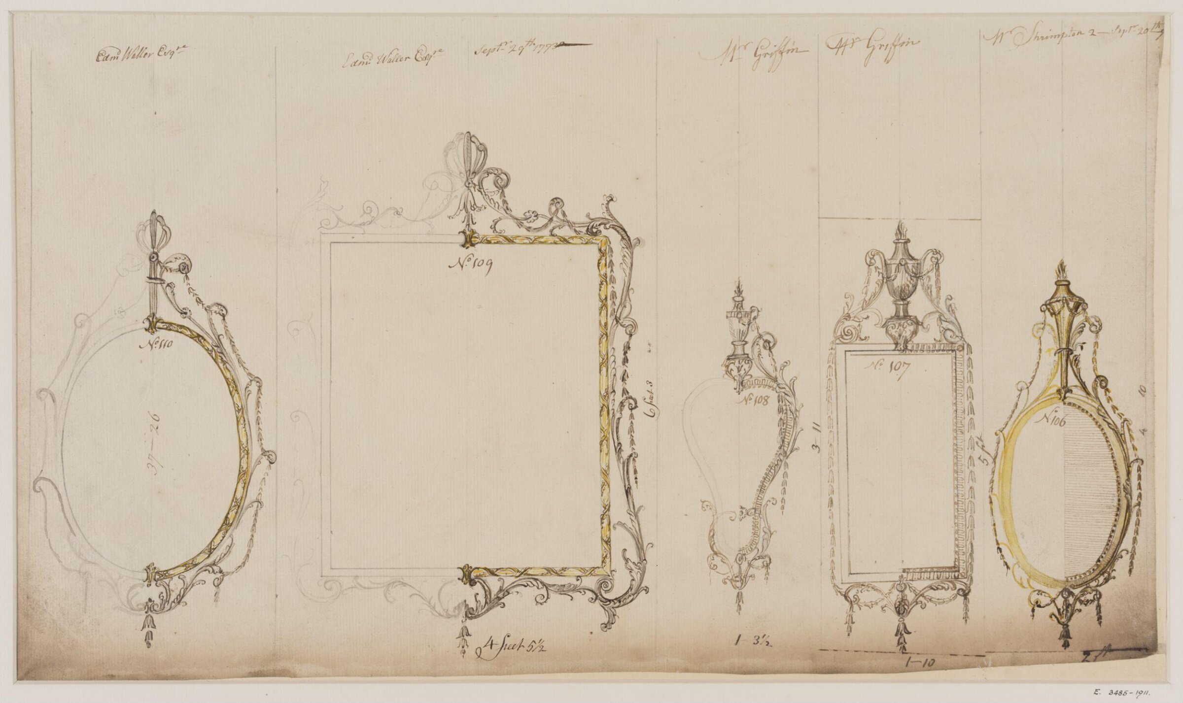Drawing, workshop of John Linnell, mid 1770s