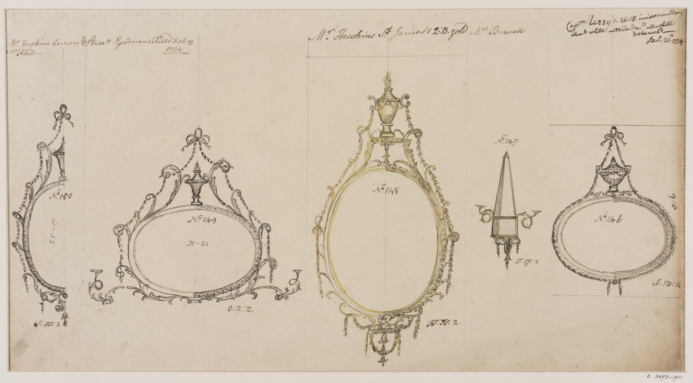 Drawing, workshop of John Linnell, mid 1770s