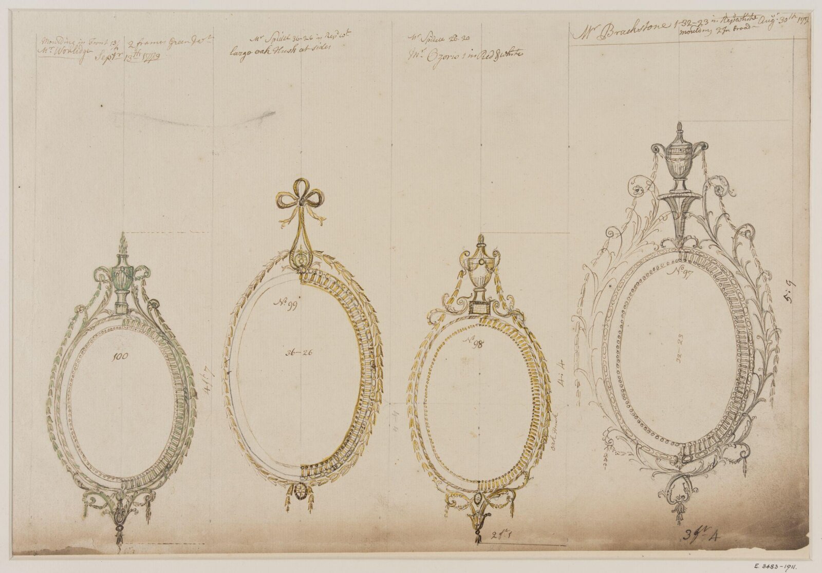 Drawing, workshop of John Linnell, mid 1770s