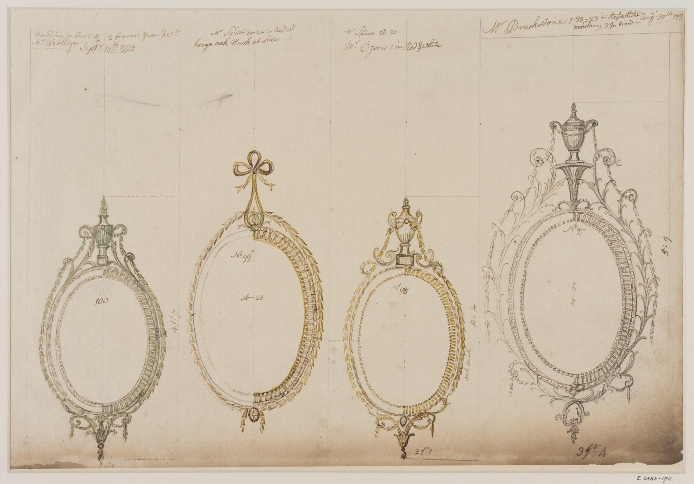 Drawing, workshop of John Linnell, mid 1770s