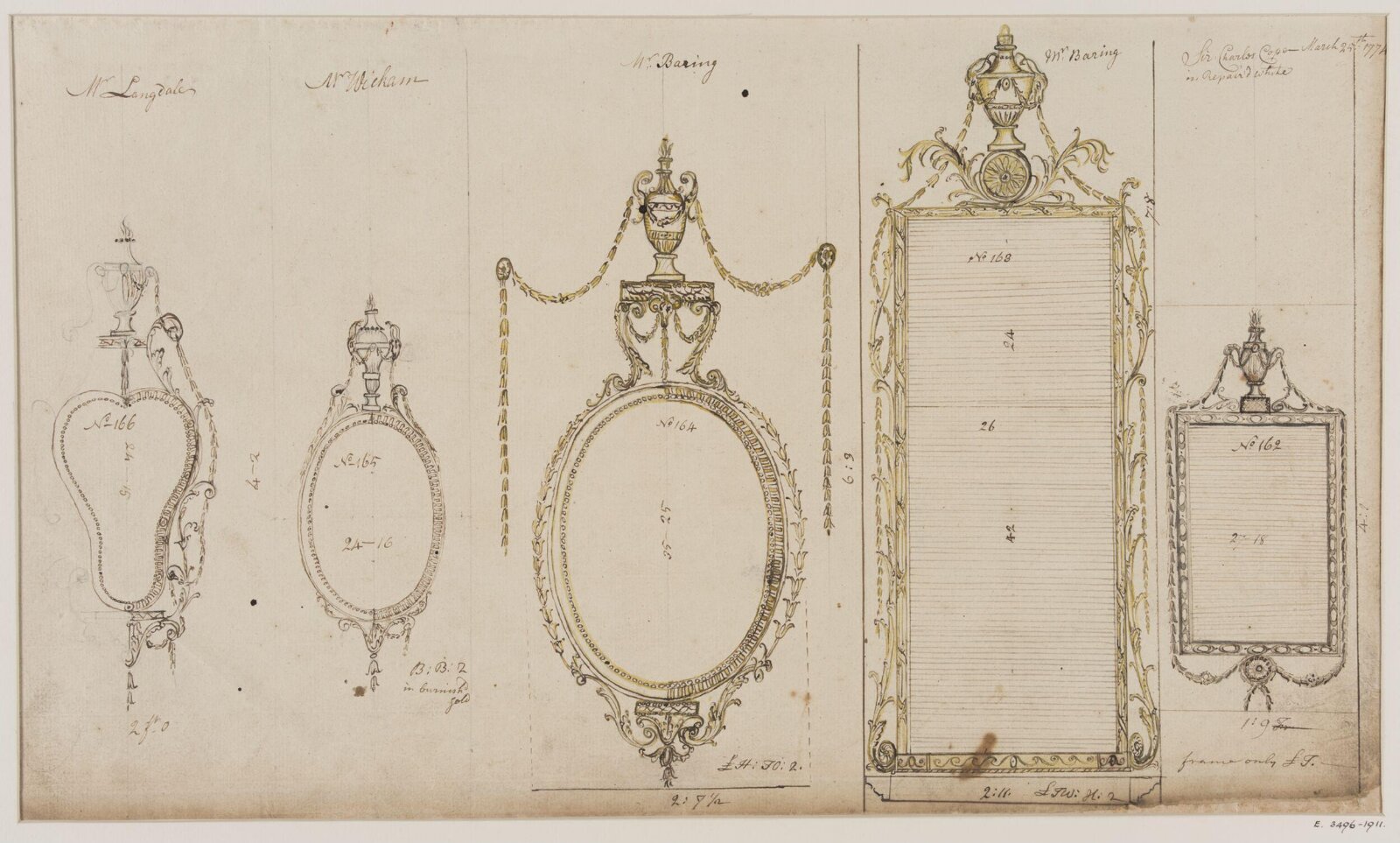 Drawing, workshop of John Linnell, mid 1770s