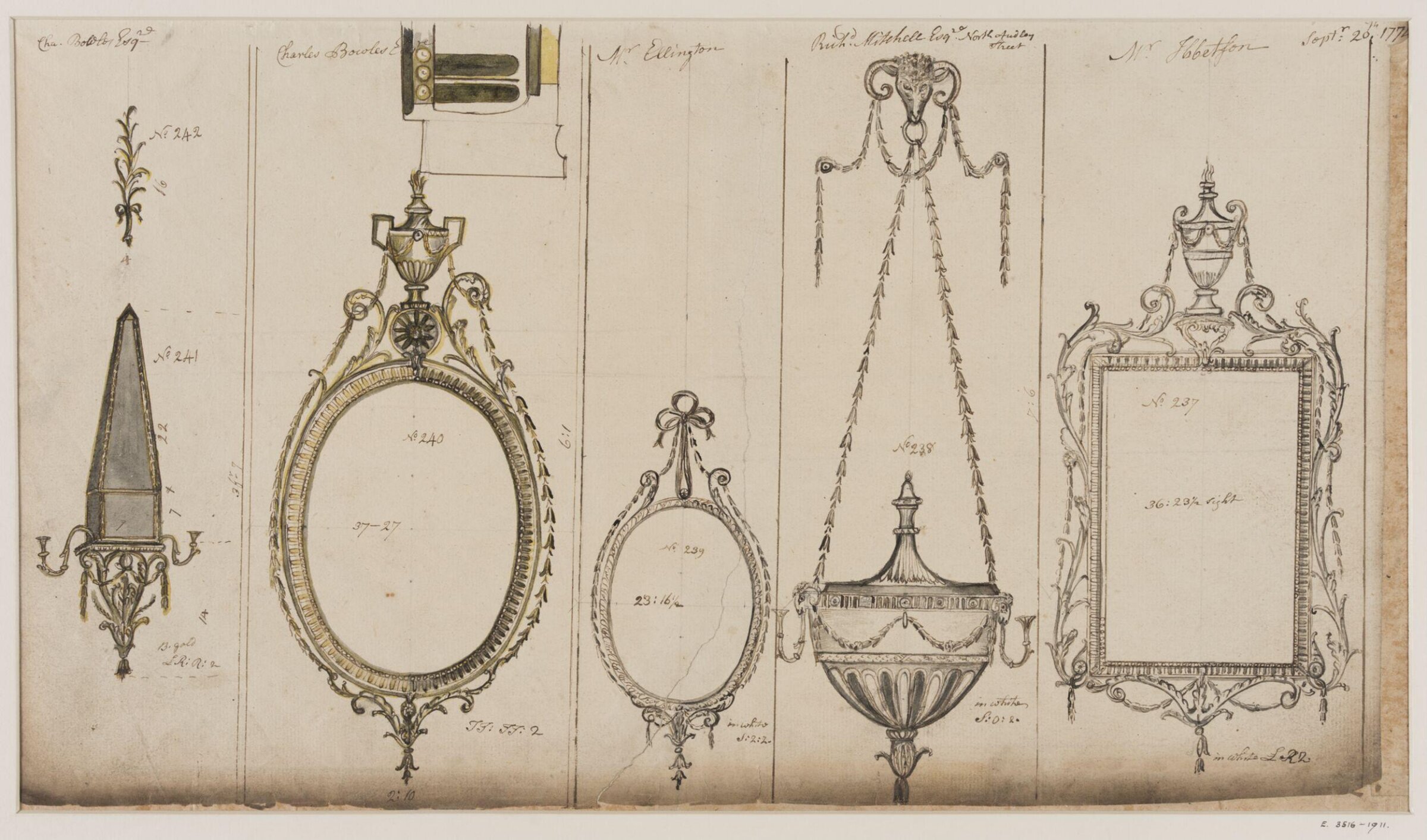 Drawing, John Linnell, ca. September 1774