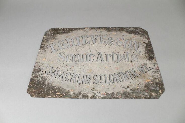 Stencil for marking scenery, used by the Grieve family, 19th century top image