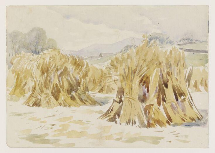 Sheaves of corn in a field, Sawrey top image