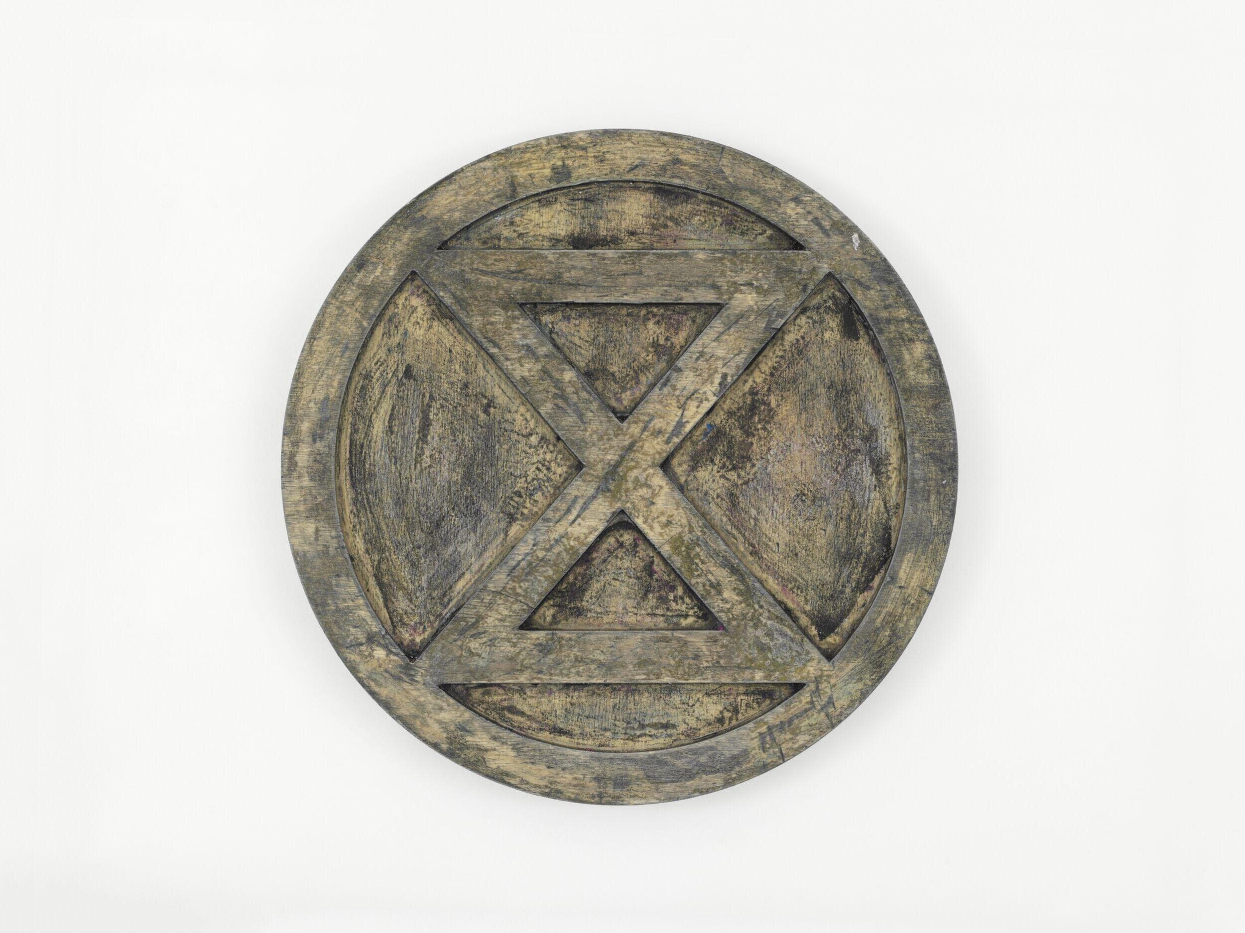 Extinction Symbol woodblock