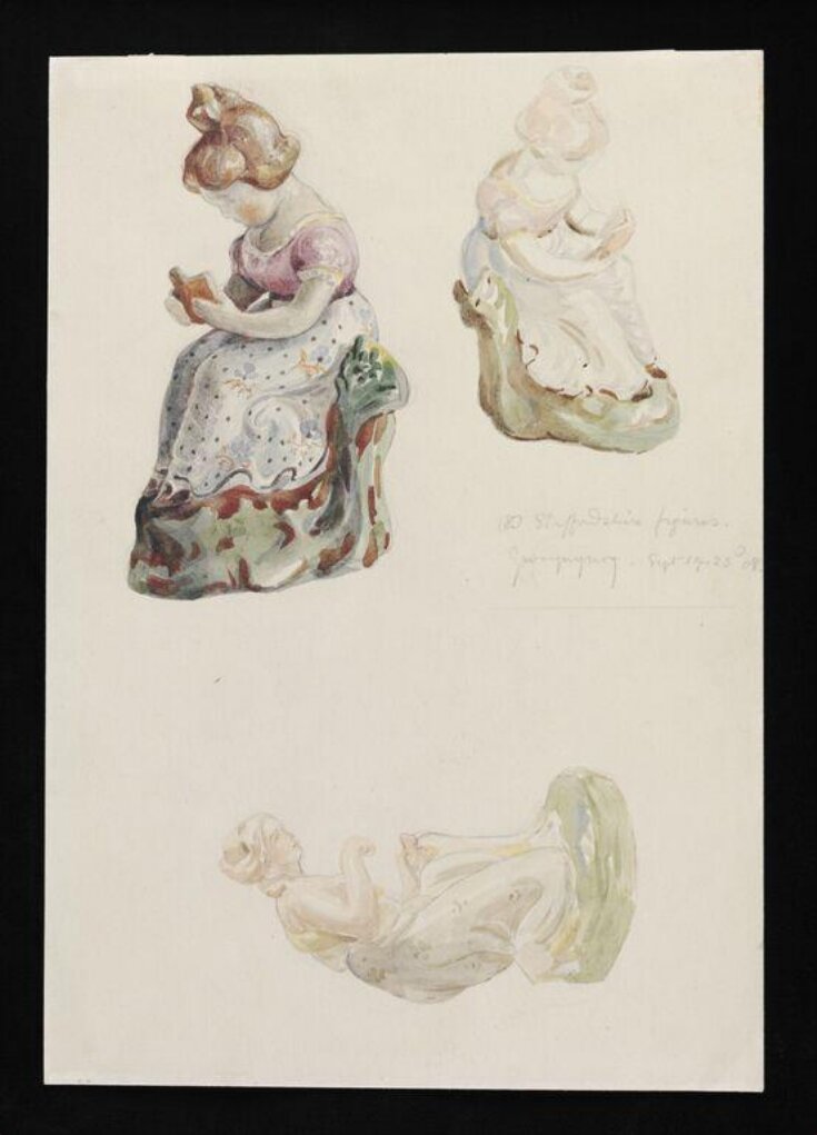 Three Staffordshire figures of women top image