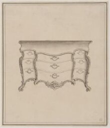 Design for a commode attributed to Thomas Chippendale thumbnail 1