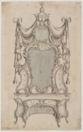 A design for a rococo dressing table which appeared as plate no.118 in The Gentleman and Cabinet-Maker's Director (1762 ed.), Thomas Chippendale thumbnail 2