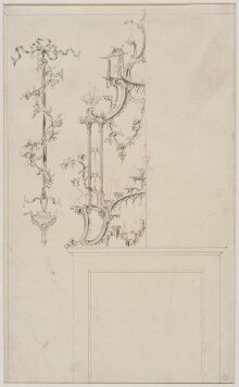 Design for part of an overmantel and a wall bracket thumbnail 1