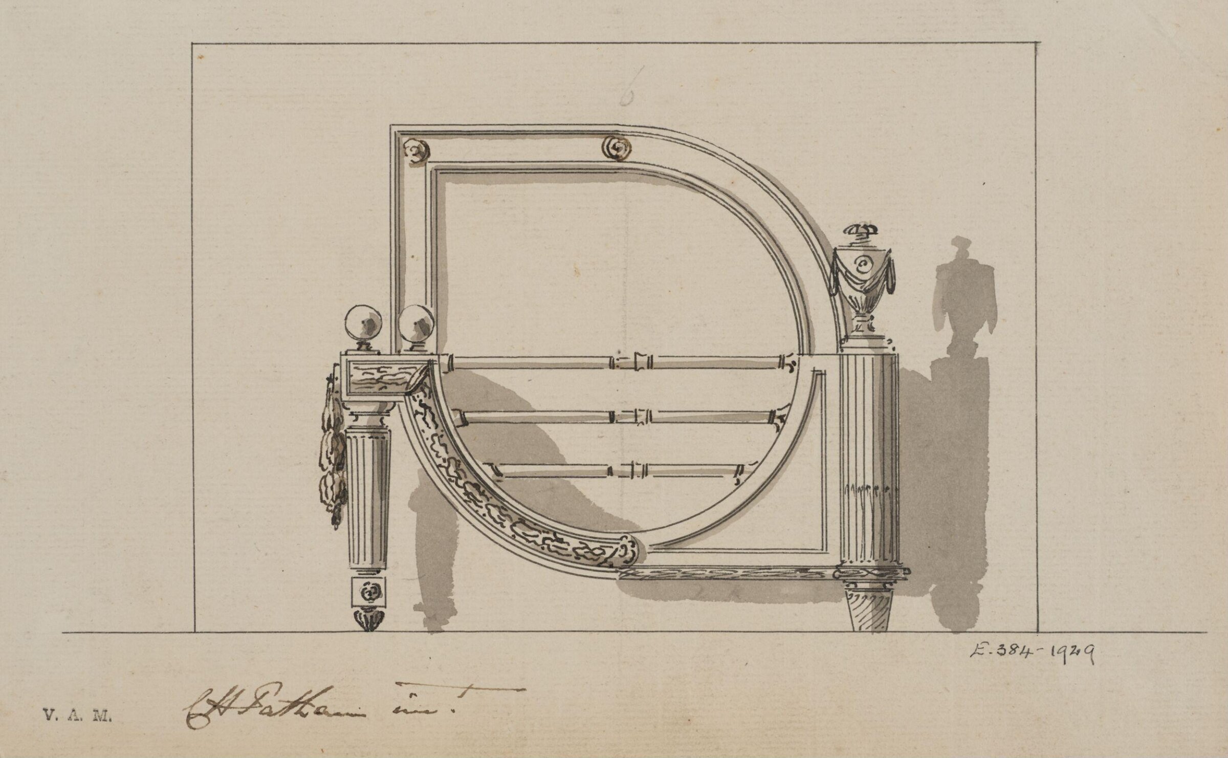 A Miscellaneous Collection of Original Designs, made, and for the most part executed, during an extensive Practice of many years in the first line of his Profession, by John Linnell, Upholsterer Carver & Cabinet Maker. Selected from his Portfolio's at his Decease, by C. H. Tatham Architect. AD 1800., Charles Heathcote Tatham, late 18th century
