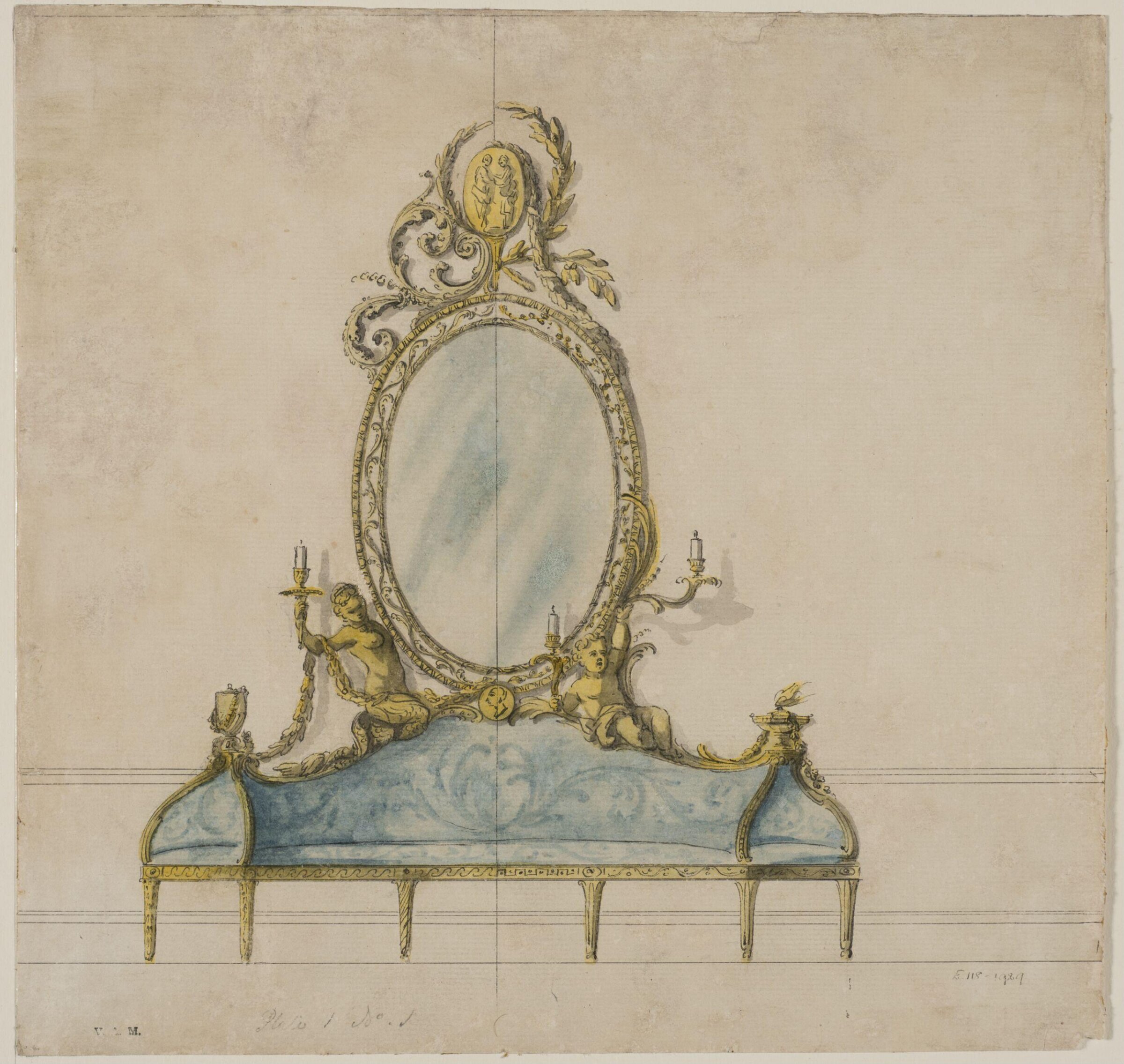 A Miscellaneous Collection of Original Designs, made, and for the most part executed, during an extensive Practice of many years in the first line of his Profession, by John Linnell, Upholsterer Carver & Cabinet Maker. Selected from his Portfolio's at his Decease, by C. H. Tatham Architect. AD 1800., John Linnell, late 18th century