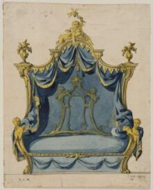 A Miscellaneous Collection of Original Designs, made, and for the most part executed, during an extensive Practice of many years in the first line of his Profession, by John Linnell, Upholsterer Carver & Cabinet Maker. Selected from his Portfolio's at his Decease, by C. H. Tatham Architect. AD 1800. thumbnail 1