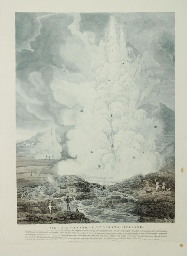 View of the Geyser, a Hot Spring in Iceland (c. 1823) by Francis Chesham