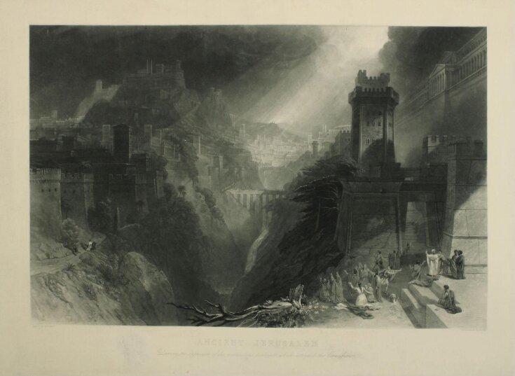 Ancient Jerusalem. During the approach of the miraculous darkness