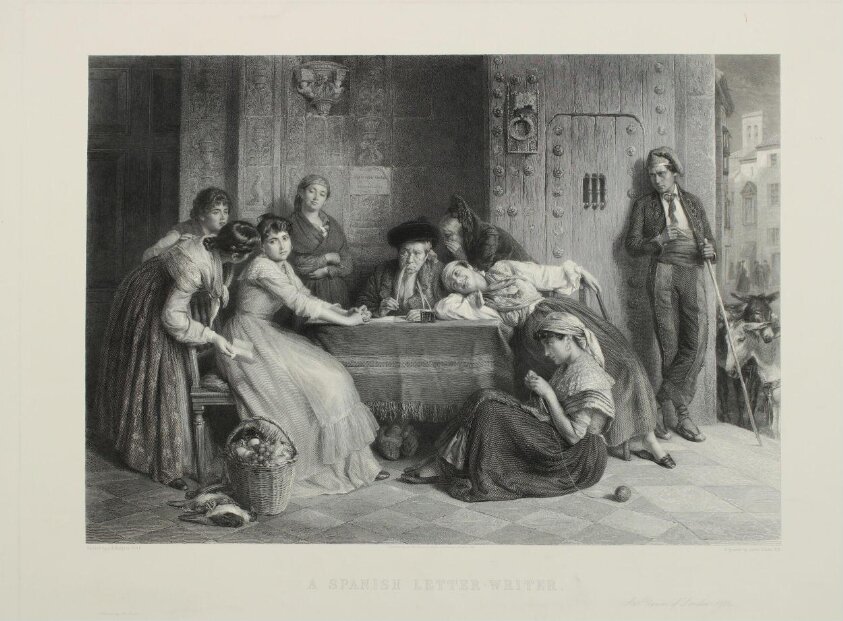 A Spanish Letter-writer (1884) by J.A. Stock