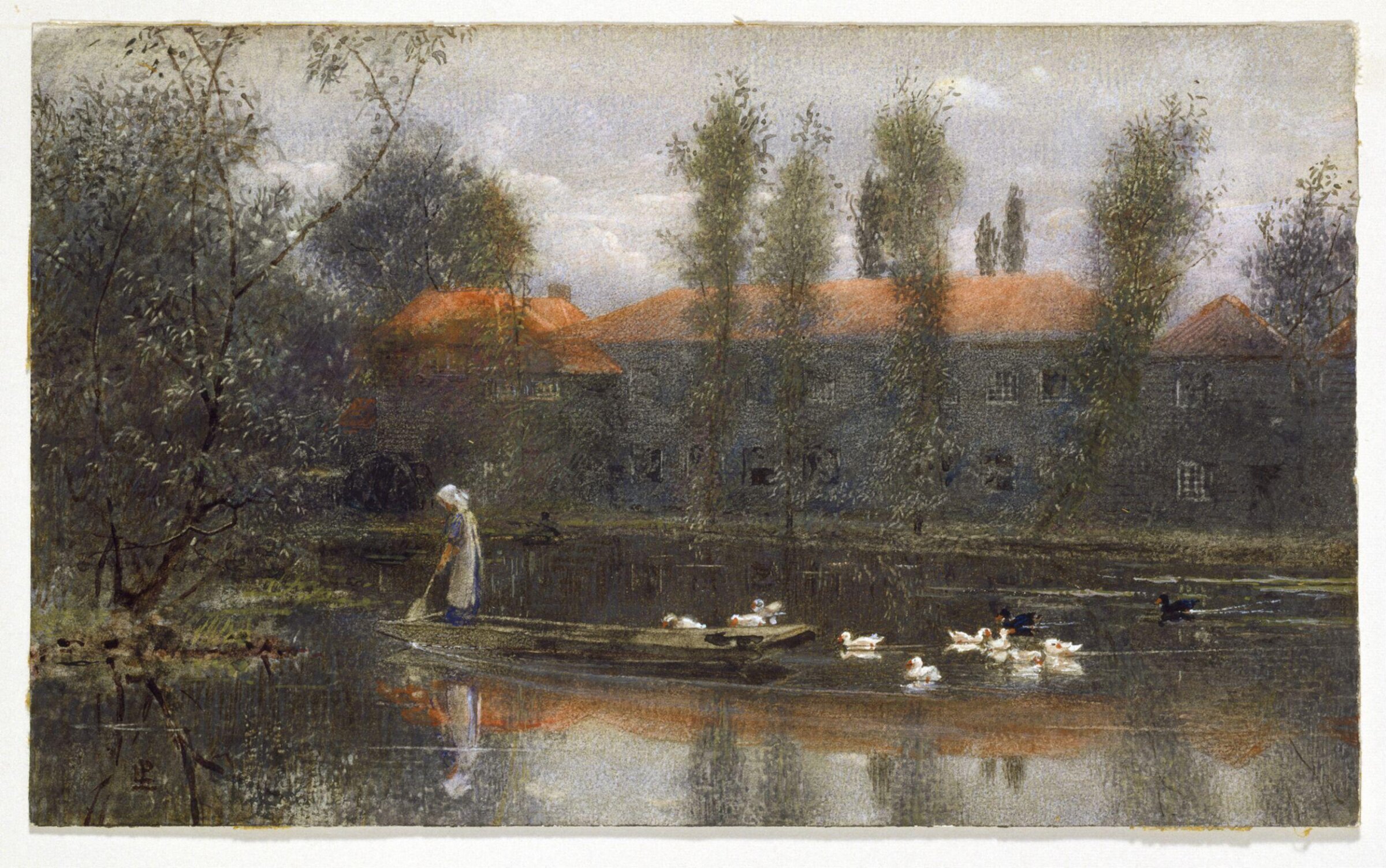 The Pond at William Morris's Works at Merton, Lexden Lewis Pocock, c.1880s