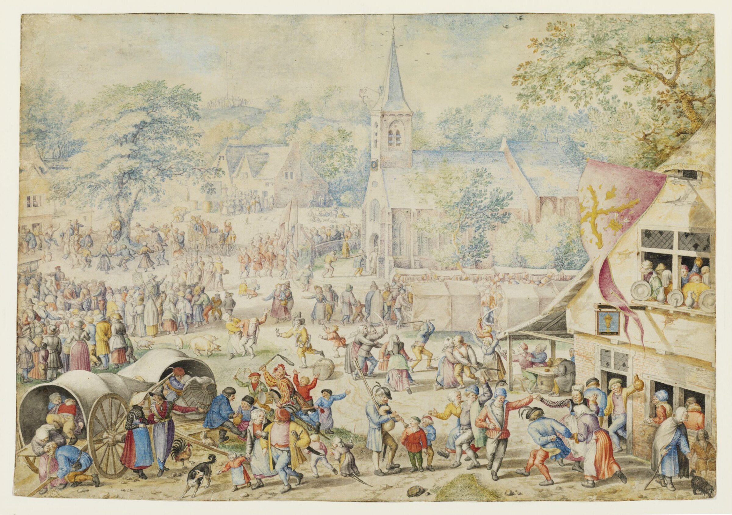 A Village Kermis, Jacob Savery, 1598