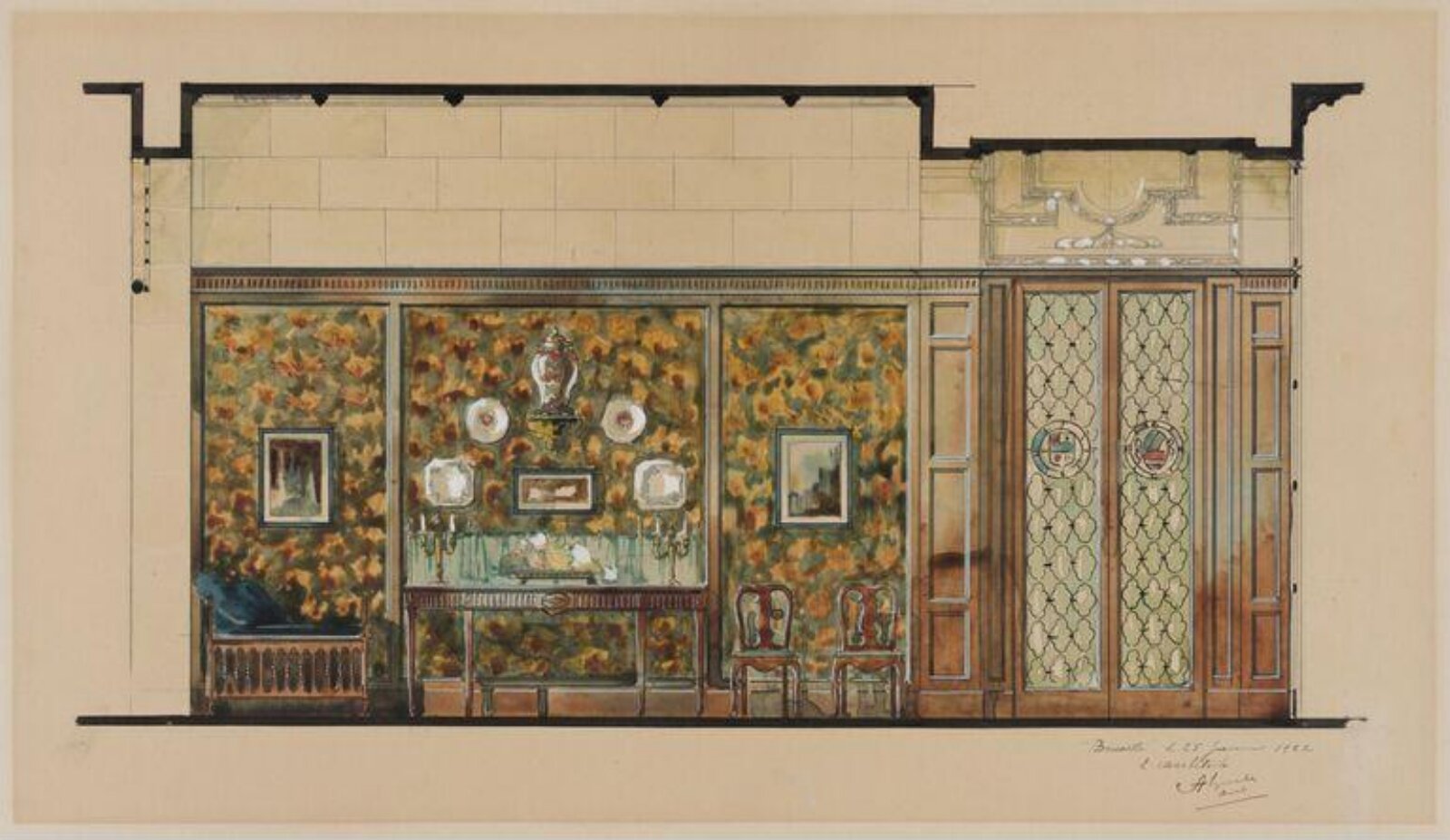 Drawing, A Lagache, 25/01/1922