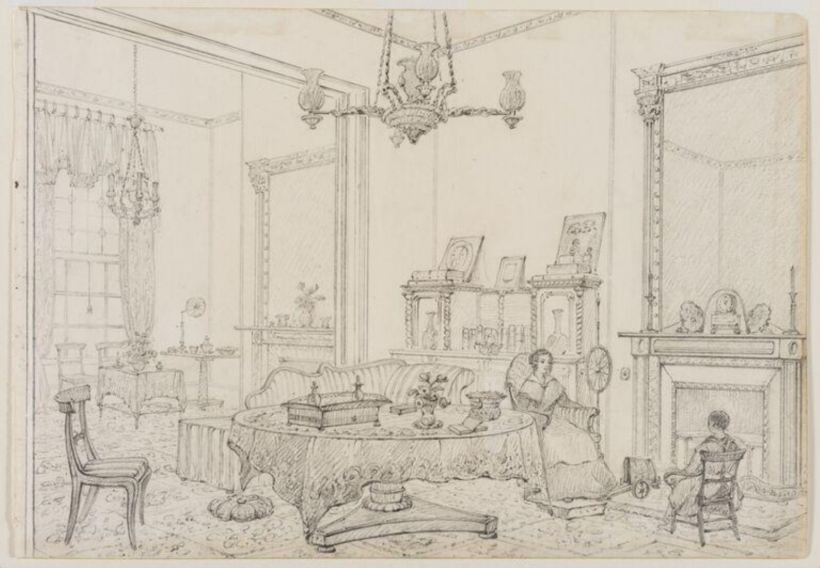 Drawing, Catherine Corselles Hunt, 1847