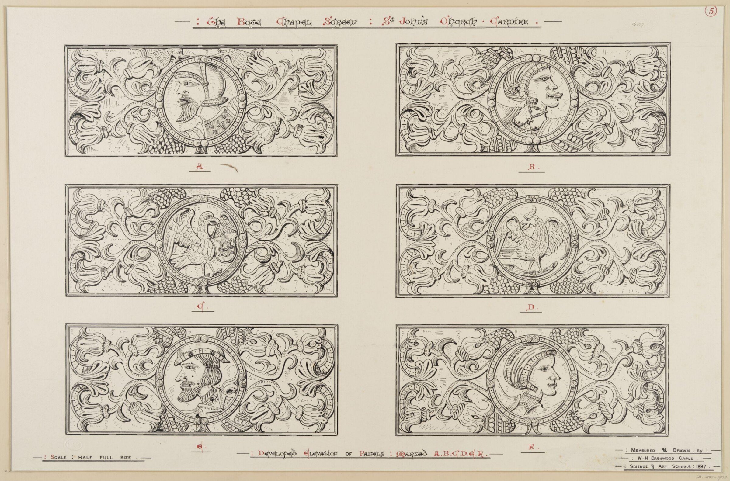 Details of the Bute Chapel Screen, William Henry Dashwood Caple, late 19th century