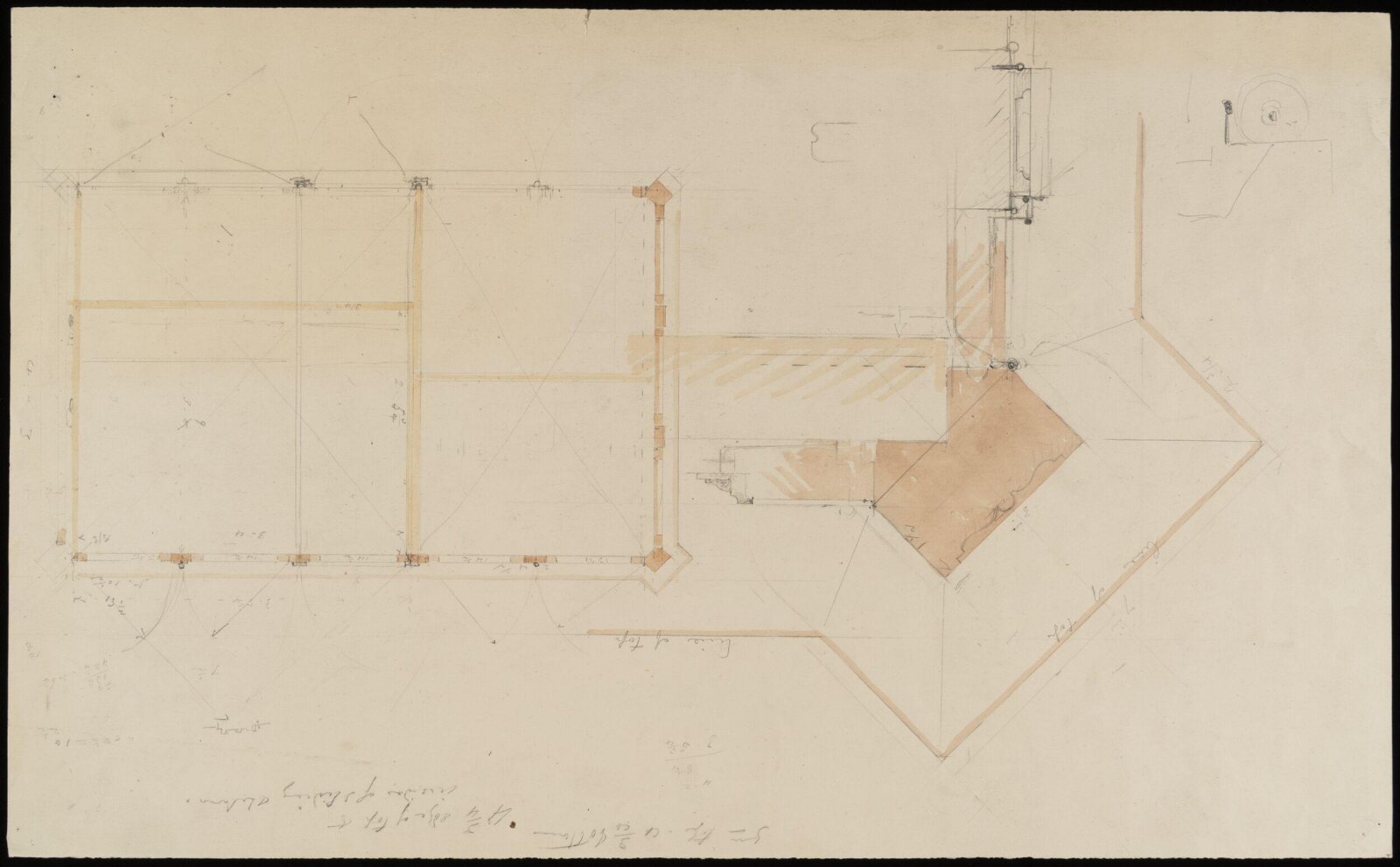 Design for a library table, John Dibblee Crace, 1896