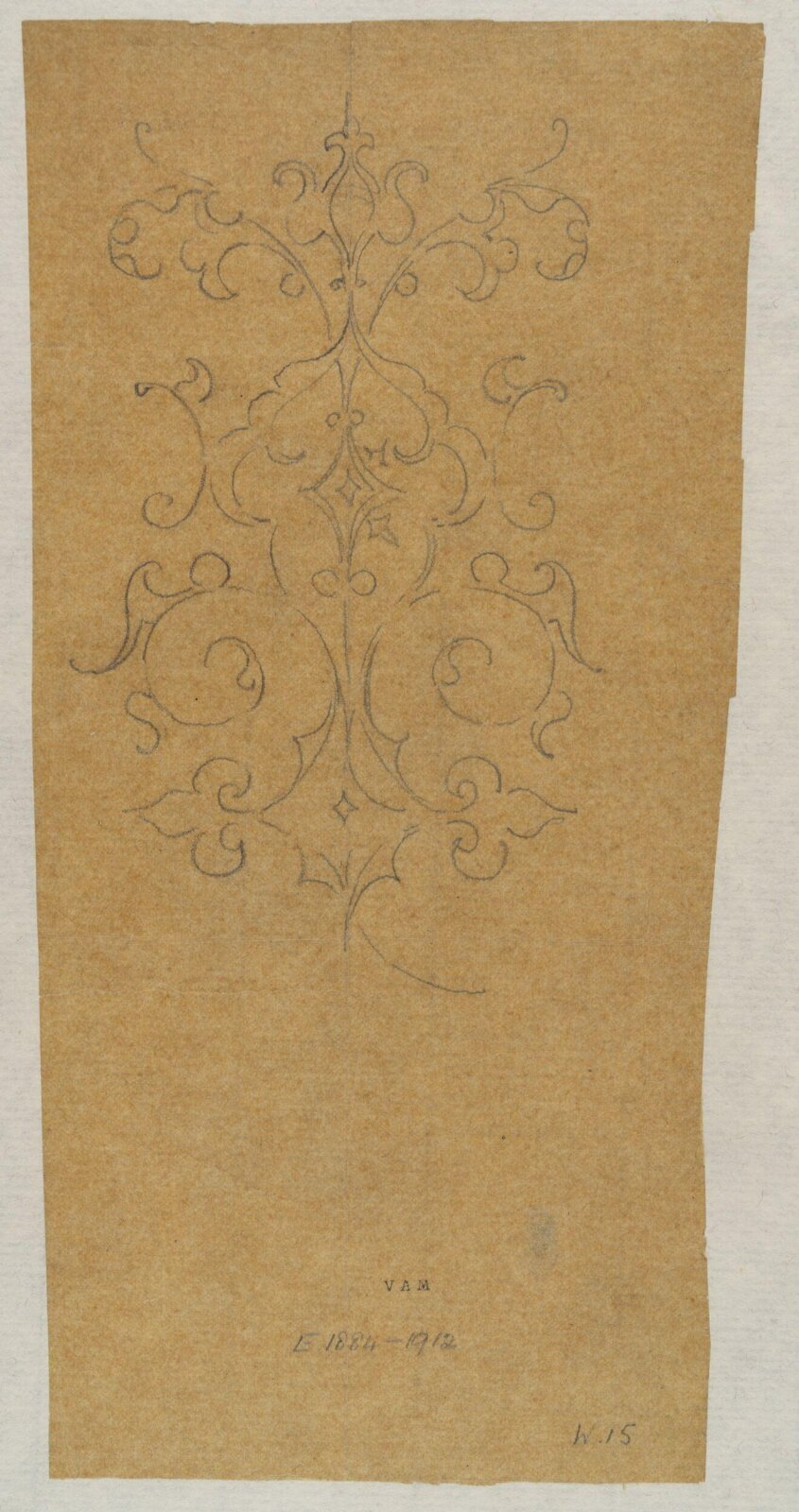 Design for inlay tables, John Dibblee Crace, April 1896