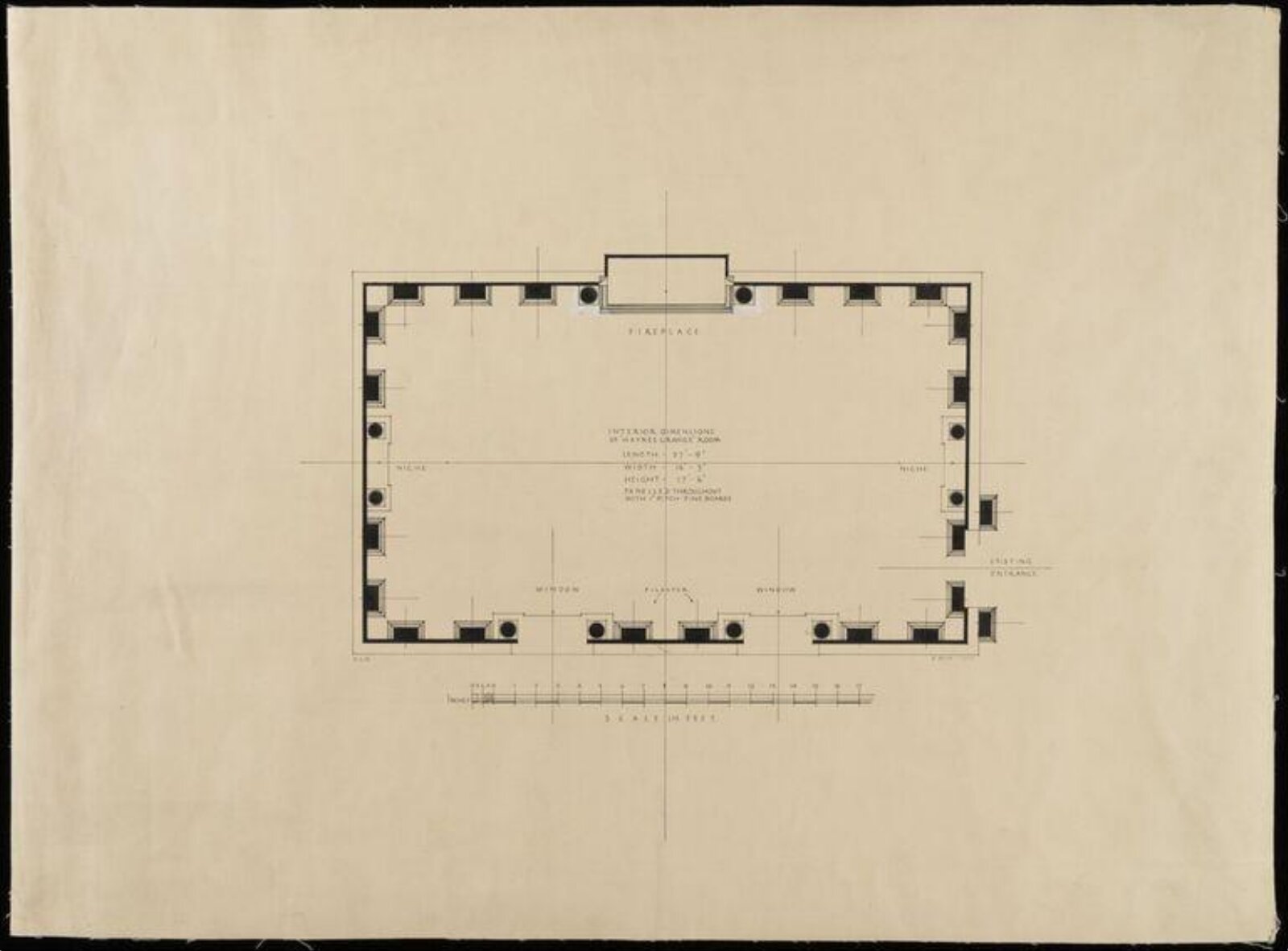 Plan of room., Joseph Jago, 1929-1934