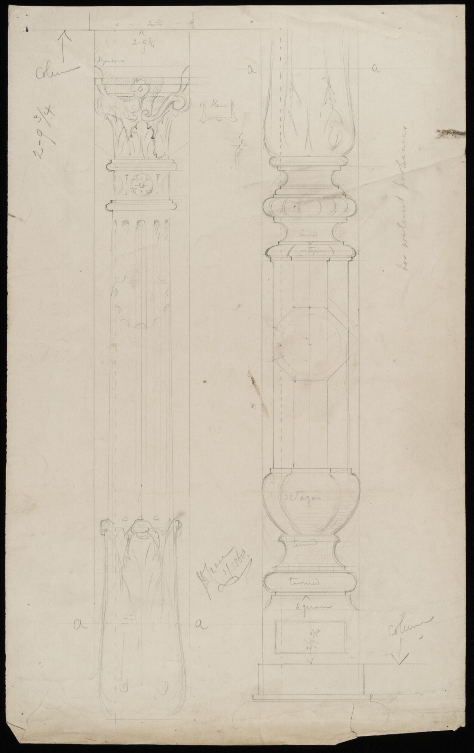 Design for bookcases, John Dibblee Crace, 1868