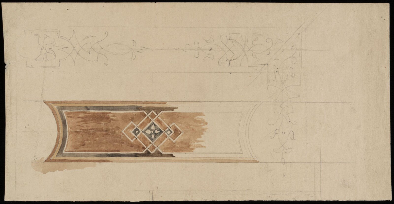 Design for a mirror frame, John Dibblee Crace, 1898
