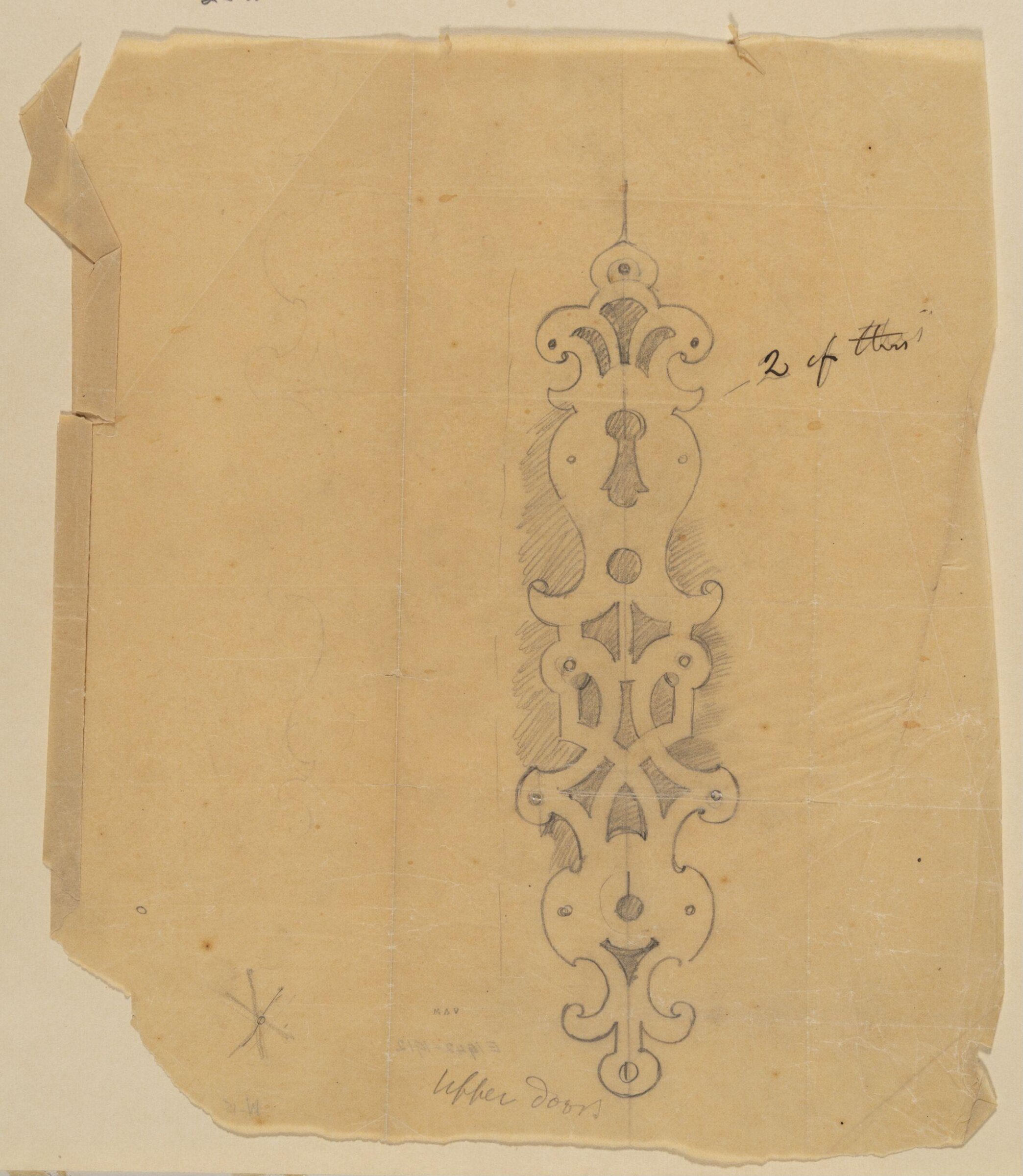 Ornament and inlay for furniture, John Dibblee Crace, 1860-1900