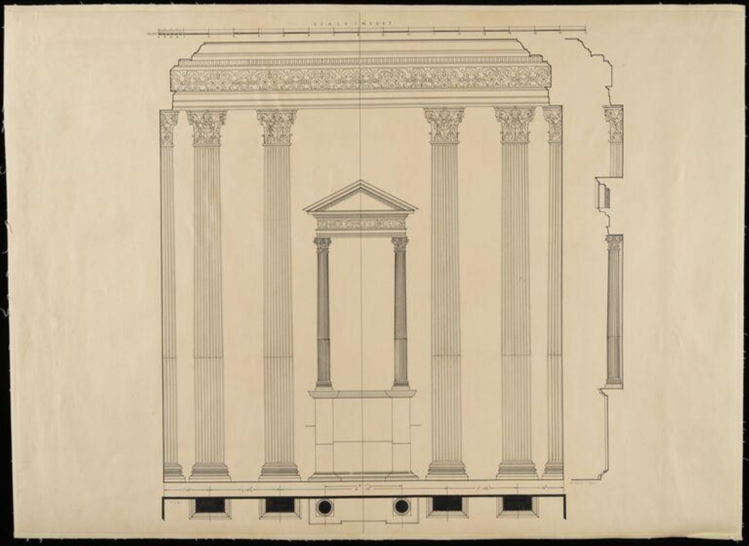 Elevation of wall showing niche., Joseph Jago, 1929-1934