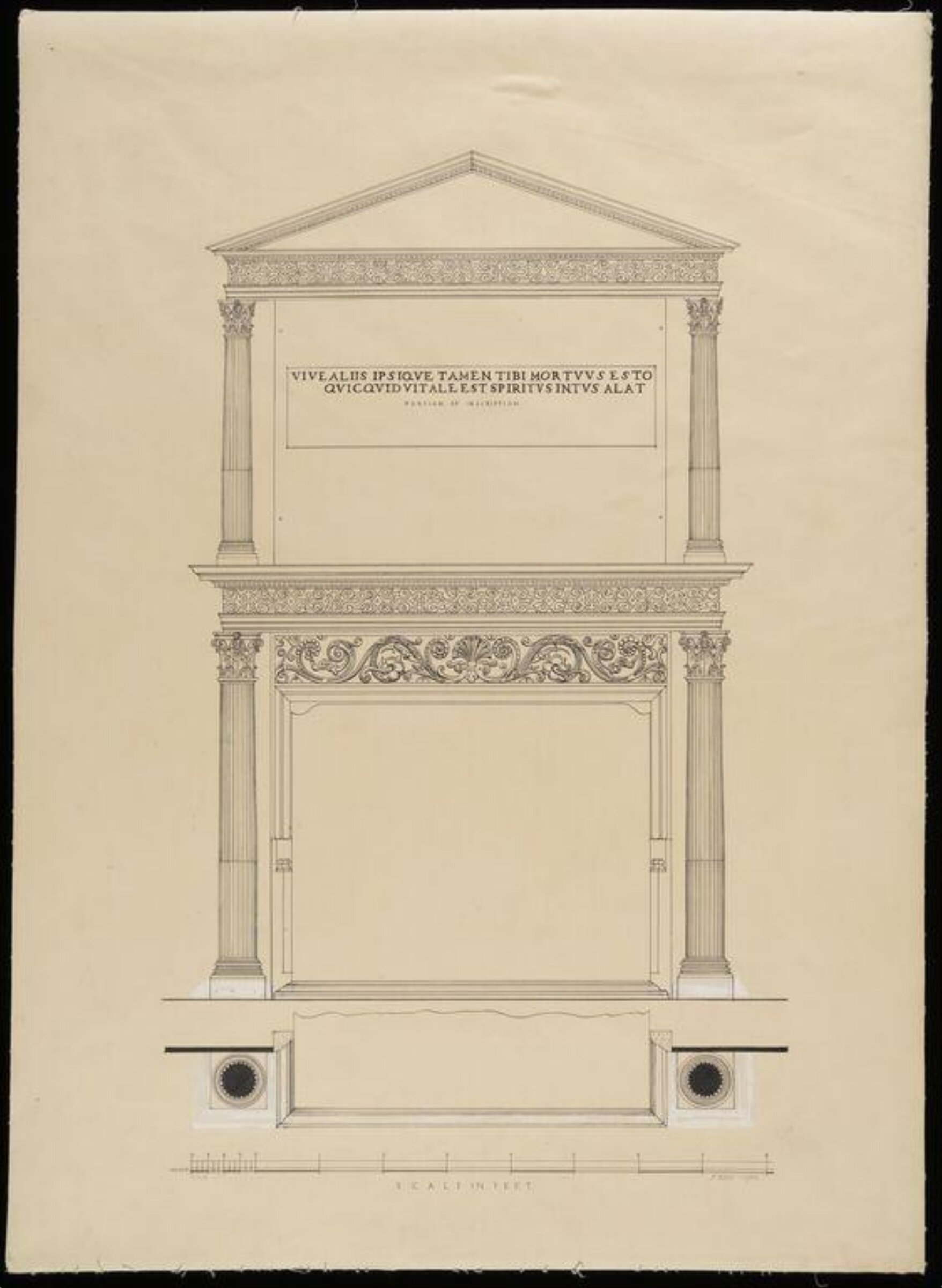 Elevation of mantelpiece., Joseph Jago, 1929-1934