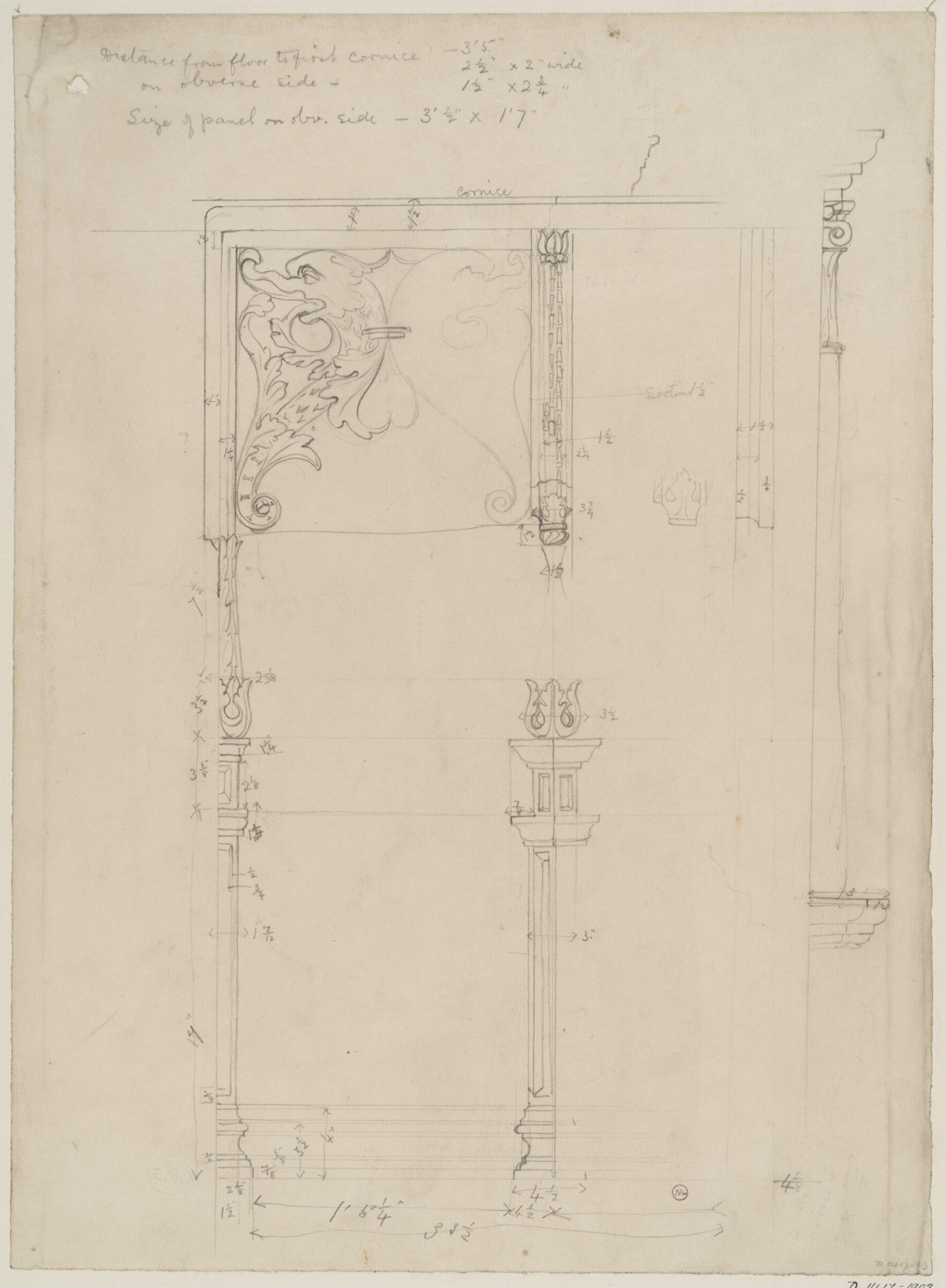 Screen between the choir and the north aisle of Carlisle Cathedral, Christina Corbett, ca. 1900