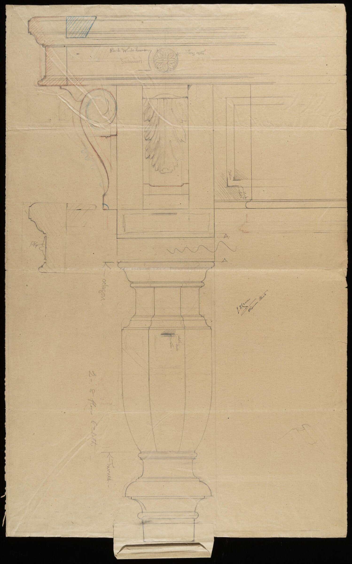 Design for a billiard table, John Dibblee Crace, ca. 1860-1900