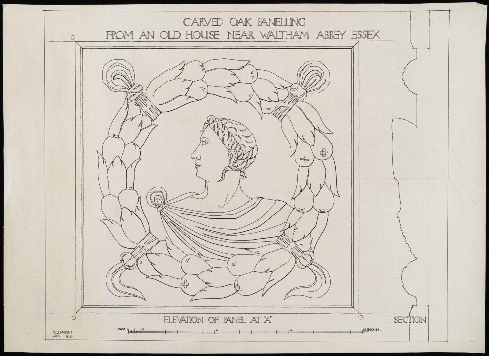 Drawing, W.J. Knight, July 1919