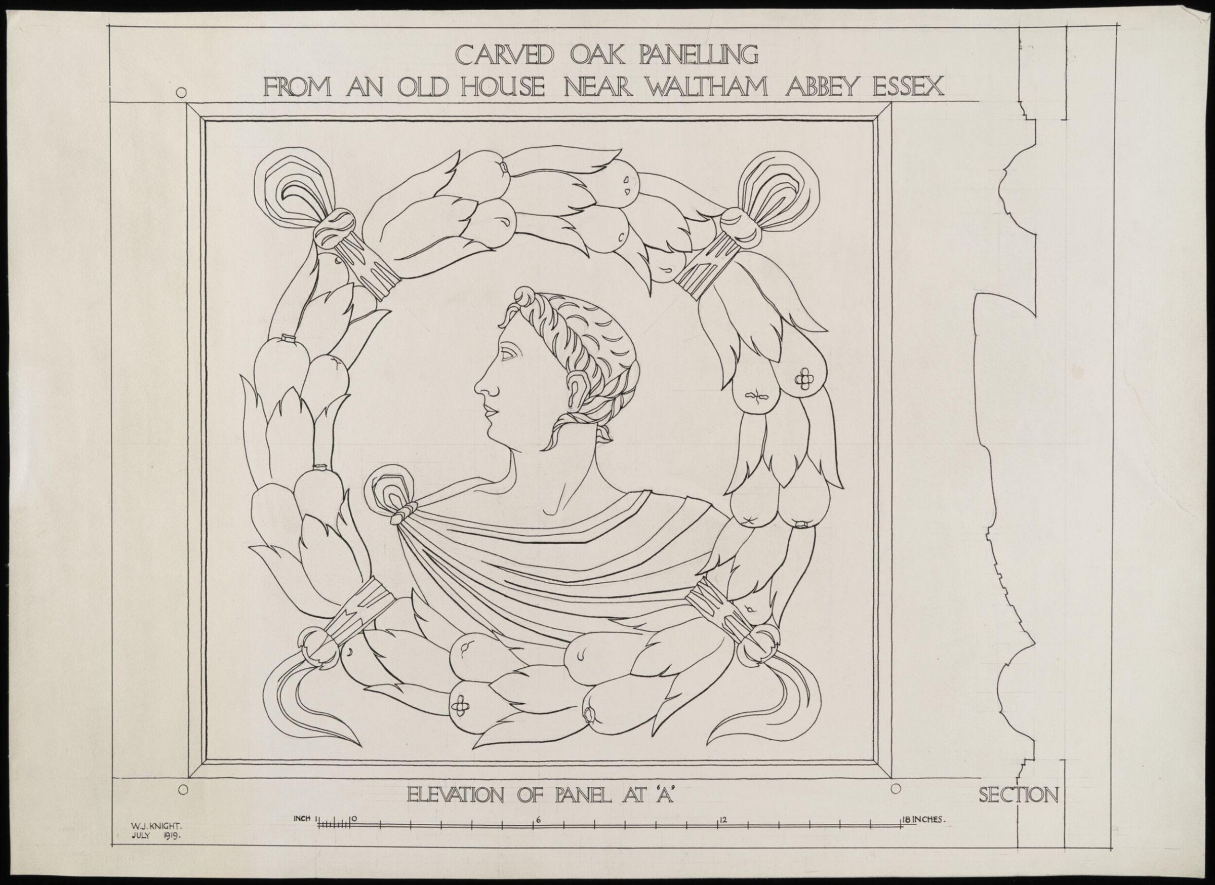 Drawing, W.J. Knight, July 1919