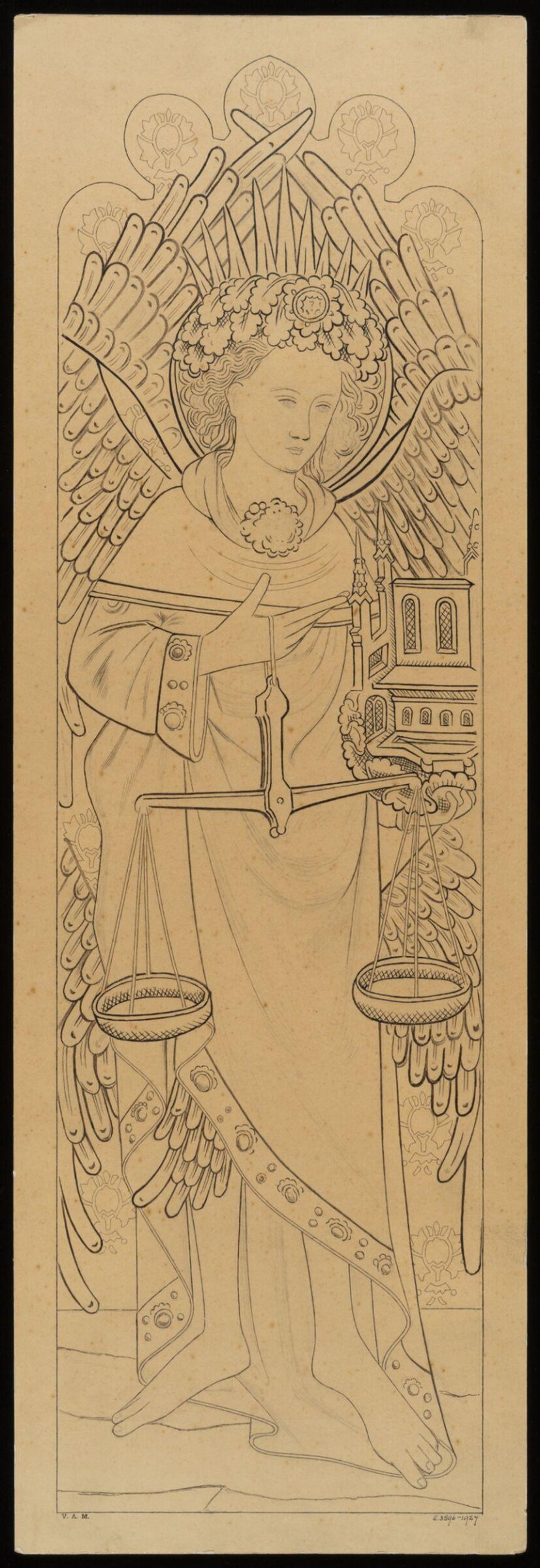 Drawing of a rood screen, James Richardson Holliday, first quarter 20th century