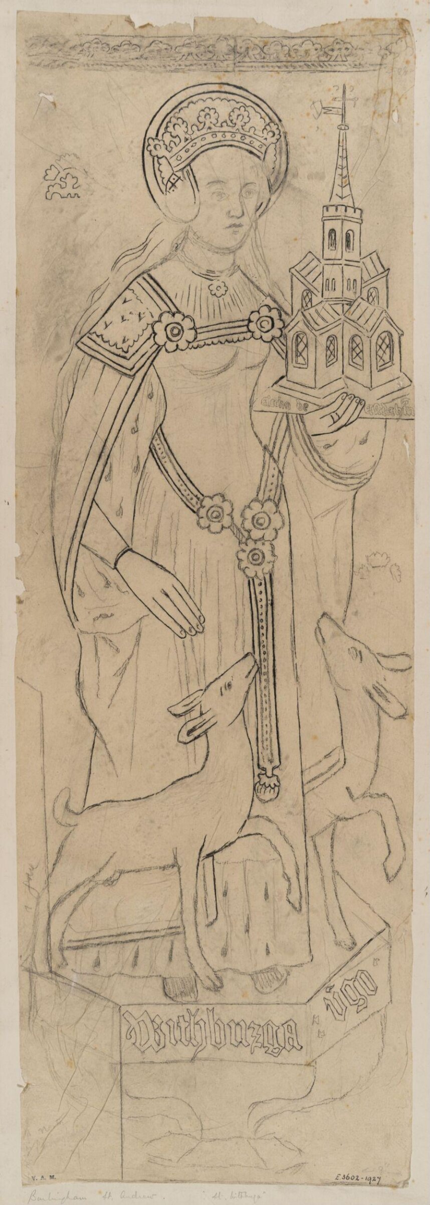 Drawing of a rood screen, James Richardson Holliday, first quarter 20th century