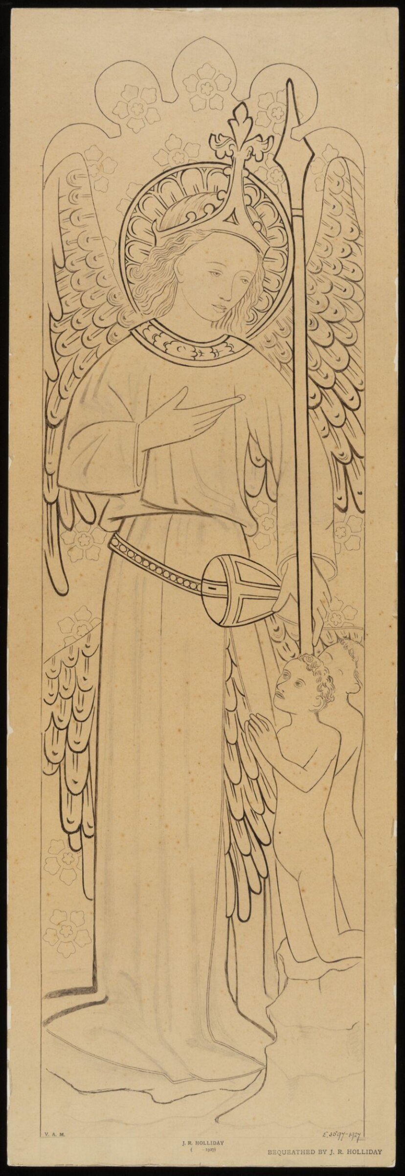 Drawing of a rood screen, James Richardson Holliday, first quarter 20th century