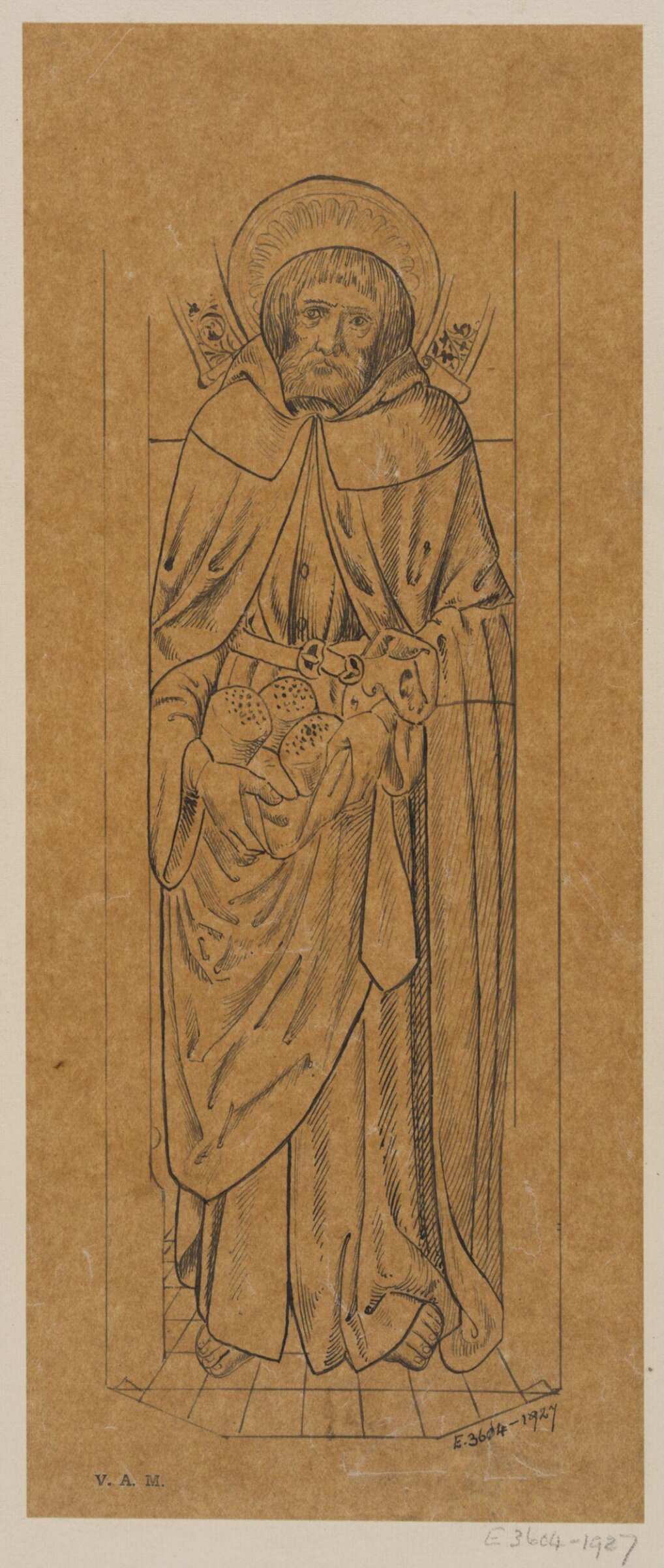 Drawing of a rood screen, James Richardson Holliday, first quarter 20th century